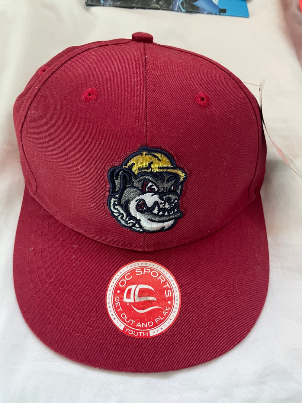 Scrappers Maroon Youth Baseball Cap with Embroidered Bulldog